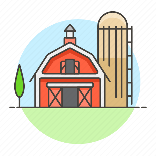 Agriculture, barn, countryside, farm, field, nature, ranch icon - Download on Iconfinder