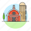 agriculture, barn, countryside, farm, field, nature, ranch, silo, tree 