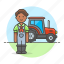agricultural, agriculture, farm, farmer, farming, female, machinery, nature, tractor 