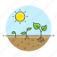 agriculture, development, farming, growth, nature, phases, plant, soil, sprout, stage, stages, sun 