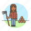 axe, equipment, female, gardening, harvesting, lumber, lumberjack, nature, tools, tree 