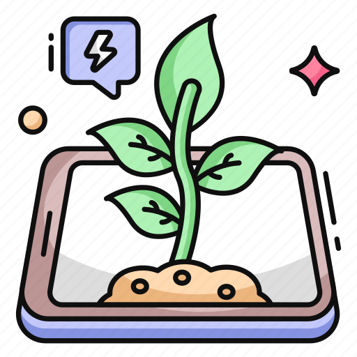Mobile sprout, mobile eco, mobile ecology, eco app, online sprout icon - Download on Iconfinder