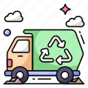 recycling truck, recycling vehicle, eco truck, eco van, automobile