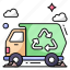 recycling truck, recycling vehicle, eco truck, eco van, automobile 