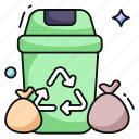 recycle bin, wastebin, dustbin, garbage can, trash bin