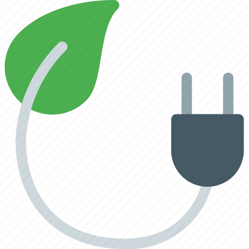 Clean, eco-friendly, green, leaf, plug, power, supply icon - Download on Iconfinder