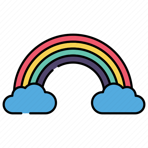 Cloud rainbow, color spectrum, natural phenomena, bands of color, weather forecast icon - Download on Iconfinder