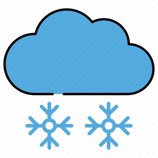 Snow falling, freezing rain, weather forecast, meteorology, cloud snowfall icon - Download on Iconfinder