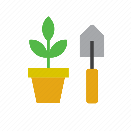 Nature, garden, gardening, plant, pot, shovel icon - Download on Iconfinder