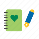environment, green, nature, eco, ecology, heart, notebook