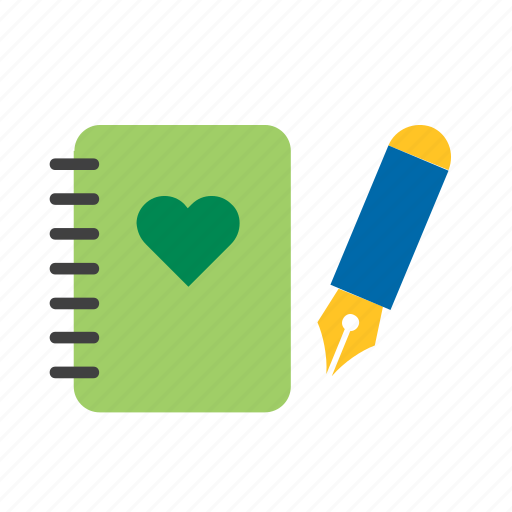 Environment, green, nature, eco, ecology, heart, notebook icon - Download on Iconfinder