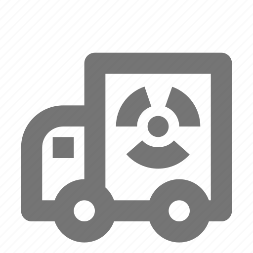 Nuclear, transportation, truck, dangerous, radioactive, transport, warning icon - Download on Iconfinder