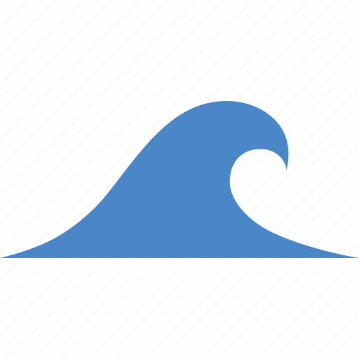 Wave, water, blue, surf, ocean, surfing, simple icon - Download on Iconfinder