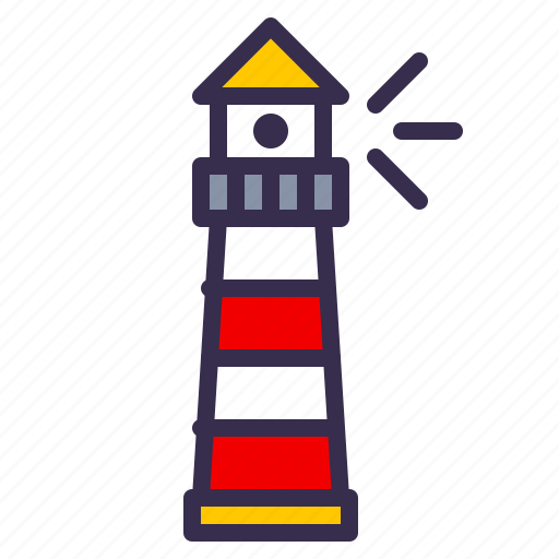 Light, lighthouse, nautical, ocean, sea, shore icon - Download on Iconfinder