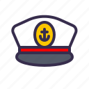 captain, hat, nautical, sea, seaman