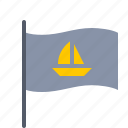 boat, captain, flag, nautical, sail, ship
