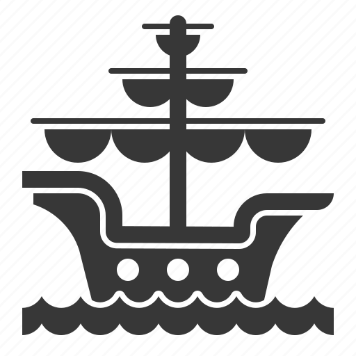 Ancient boat, galleon, nautical, sea, ship icon - Download on Iconfinder