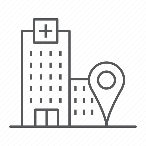 Hospital, location, navigation, building, map, medicine icon - Download on Iconfinder