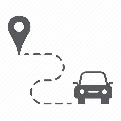 Car, route, navigation, transportation, destination, way, pin icon - Download on Iconfinder