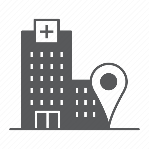 Hospital, location, navigation, building, map, medicine icon - Download on Iconfinder