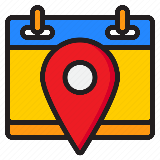 Calendar, location, nevigation, map, event icon - Download on Iconfinder