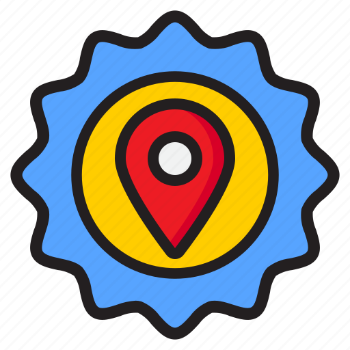 Location, nevigation, map, direction, badge icon - Download on Iconfinder