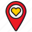 location, nevigation, map, heart, love 