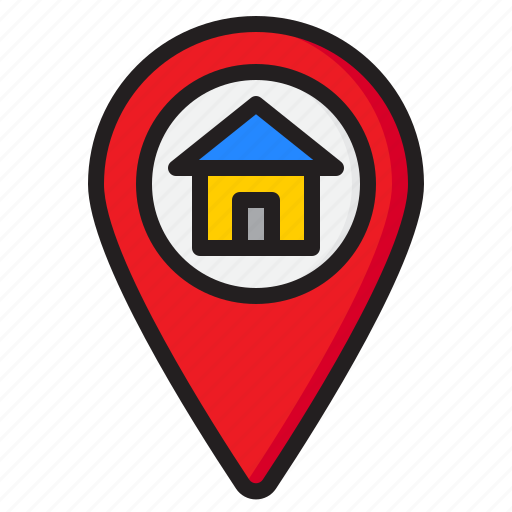 Location, nevigation, map, home, direction icon - Download on Iconfinder
