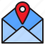 mail, location, nevigation, map, pin 