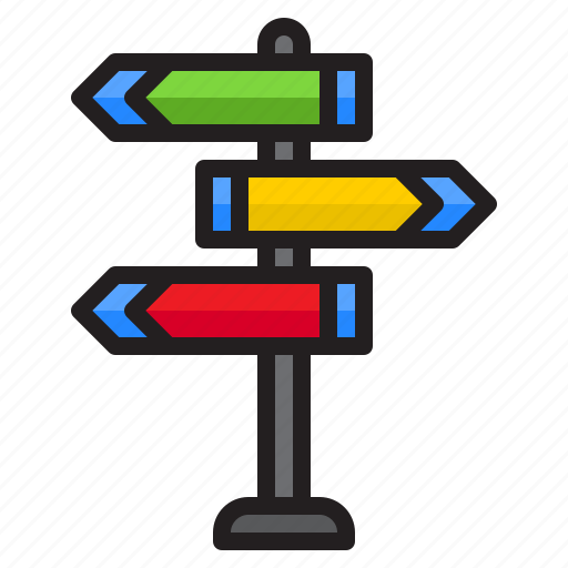 Sign, direction, map, location, road icon - Download on Iconfinder