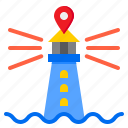 lighthouse, map, location, nevigation, tower