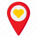 location, nevigation, map, heart, love