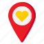 location, nevigation, map, heart, love 