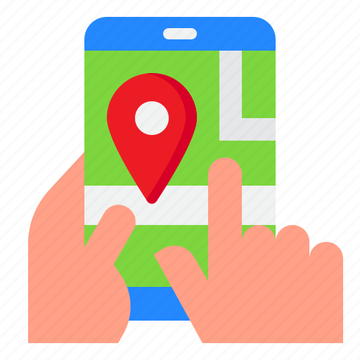 Mobilephone, map, location, nevigation, smartphone icon - Download on Iconfinder