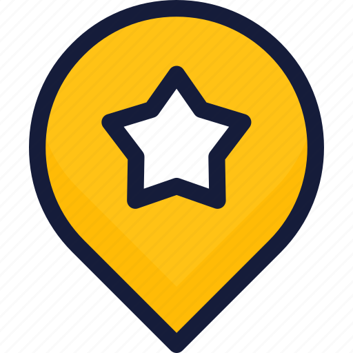 Location, map, marker, navigation, pin, pointer, star icon - Download on Iconfinder