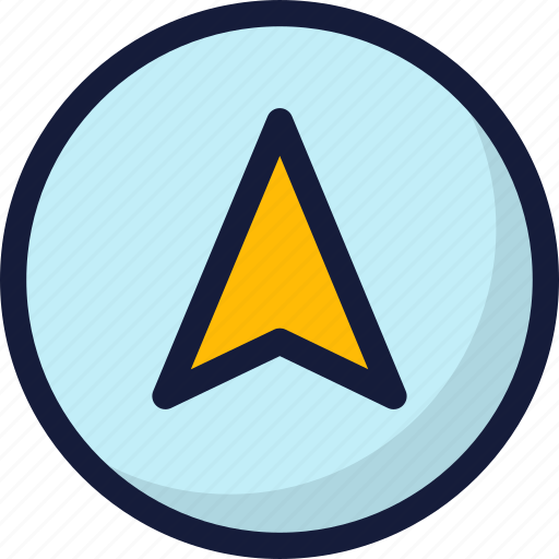Arrow, location, map, marker, navigation, pin, pointer icon - Download on Iconfinder