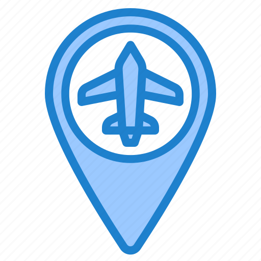 Location, airplane, nevigation, map, direction icon - Download on Iconfinder