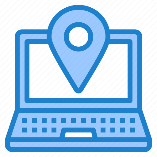 Location, laptop, nevigation, map, direction icon - Download on Iconfinder