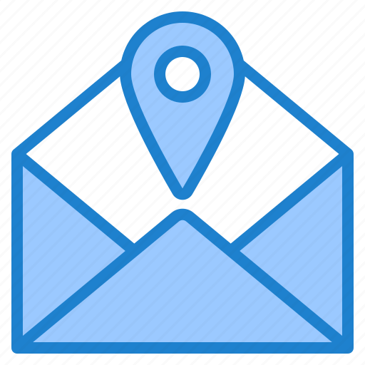Mail, location, nevigation, map, pin icon - Download on Iconfinder