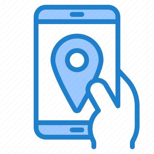 Smartphone, location, nevigation, map, online icon - Download on Iconfinder