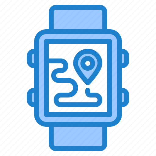 Smartwatch, location, nevigation, map, direction icon - Download on Iconfinder