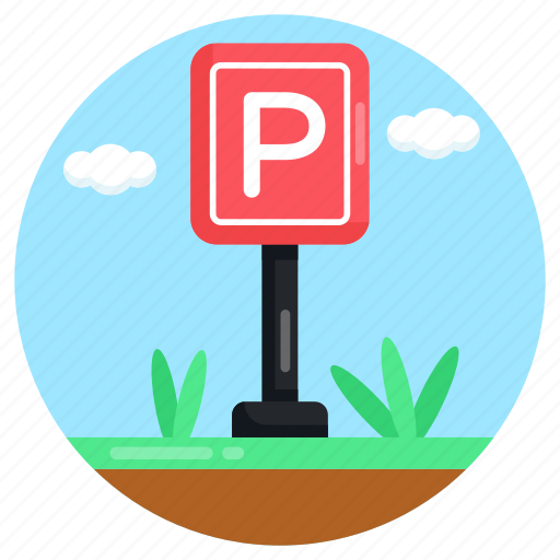 Parking, parking board, sign board, parking lot, parking pole icon - Download on Iconfinder