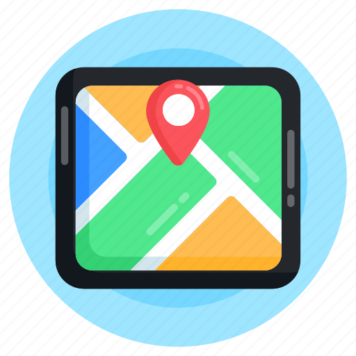 Online location, map location, gps, online map, pinned location icon - Download on Iconfinder