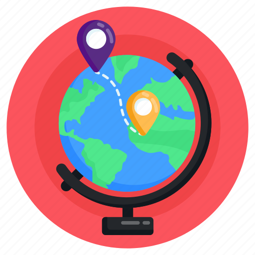 Global location, geolocation, global navigation, pinned location, world location icon - Download on Iconfinder