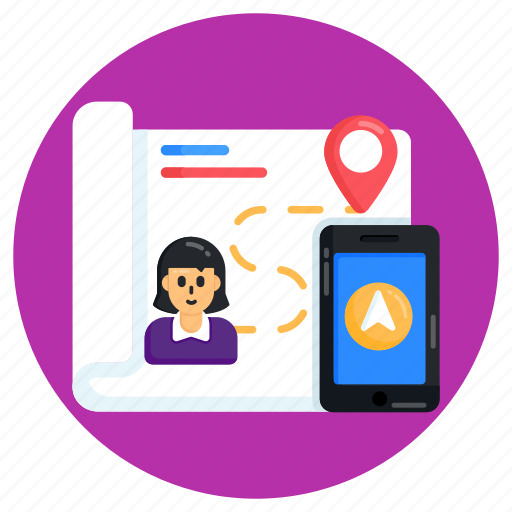 Navigation assistant, location assistant, gps, online location, mobile location icon - Download on Iconfinder