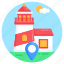 sea tower, lighthouse location, lighthouse, sea navigation, location pointer 