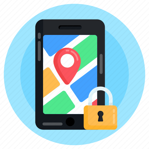 Locked location, private location, location protection, location app, secure location icon - Download on Iconfinder