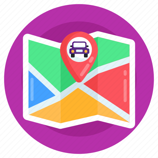 Car location, cab location, car navigation, travel location, transport location icon - Download on Iconfinder