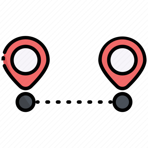 Distance, navigation, location, route, gps, direction, placeholder icon - Download on Iconfinder
