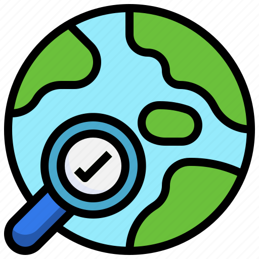 Search, map, magnifying, glass, location, world, grid icon - Download on Iconfinder